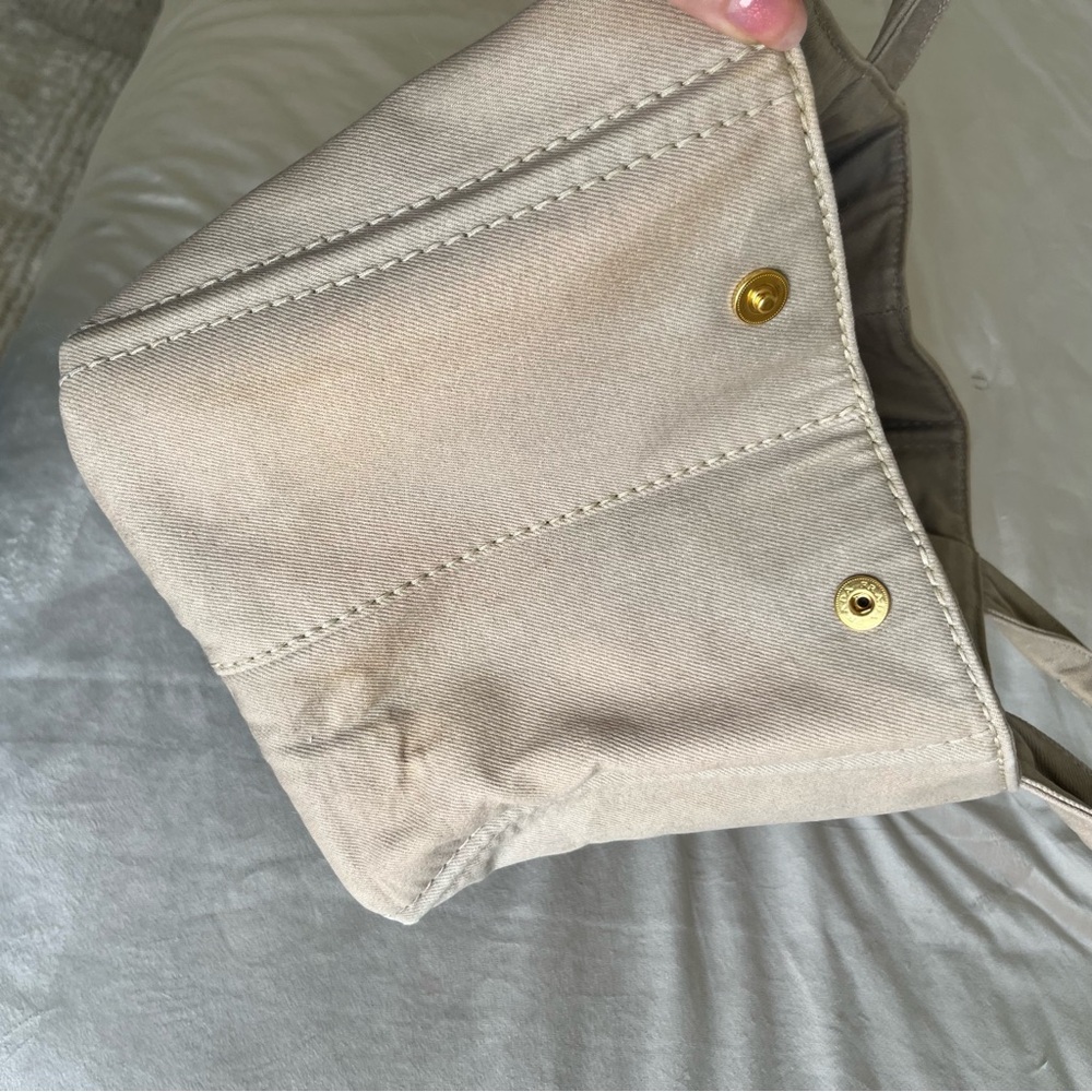 Prada Large Canapa Bag - Tan Canvas - computer /travel **Authentic - Picture 7 of 16